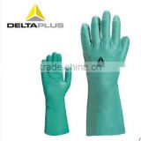 Nitrile with cotton flock lined safety gloves