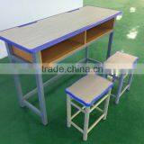 Double School Desk Adjustable School Desk and Chair Modern School Furniture HXZY057 thumbnail-5