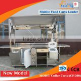 Best price and exquisite design coffee cart/drink food cart/mobile food van for sale coffee
