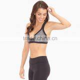 New Trendy Breathable Girl's Pilates Gym Running Sports Bra With Mesh thumbnail-4
