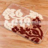 Flower Shaggy Rugs Bathroom Waterproof Mat thumbnail-5