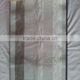 100%Polyester Modern&Traditional Stripe Base Design Embossed Blackout Curtain Fabric