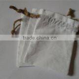 3.25 x 5 Muslin Bag With Yellow Double Drawstring thumbnail-5
