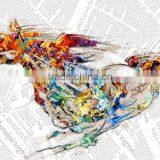 Horse Running on the Grassgound Canvas Wall Art Iol Painting for Decoration thumbnail-1