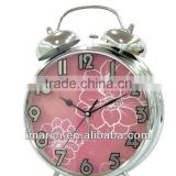 silvery-6 bell clock,table clock