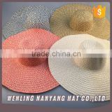 floppy large wide brim summer protection woman beach paper straw hat