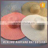 floppy large wide brim summer protection woman beach paper straw hat