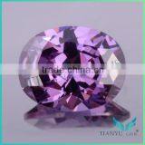 18K Yellow Gold Cubic Zirconia Rings, 8*10mm Oval Cut L-Purple Loose CZ Stones Price thumbnail-1