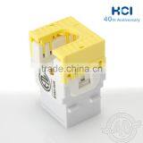 Network Solution RJ45 8P8C ETL 180 Degree UTP Super Cat 5e Modular Keystone Jack thumbnail-3