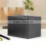 China Wholesale Office Stationery , Luxury Pen Holder, Leather Square Brush Pot thumbnail-4
