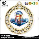 High Quality Custom 3d Cast Shiny Diamond Shape Edge Brass Iron Zinc Alloy Gold Plated Graduation Award Medal With Ribbon thumbnail-4