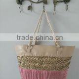 sea grass straw beach handbag