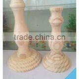 Set of 3 Unfinished Pine Wooden Candle Holder thumbnail-6