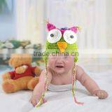 BABY HAT OWL-GREEN thumbnail-1