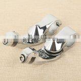 Universal 32mm 1.25" Chrome Short Angled Adjustable Highway Peg Mount Kit thumbnail-1