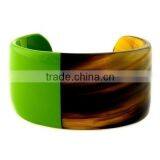 High Quality Best Selling Buffalo Horn Green Yellow Modern Bracelet From Vietnam thumbnail-1