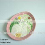 Customized Ceramic Easter Rabbit Plate for Promotional Gifts thumbnail-1