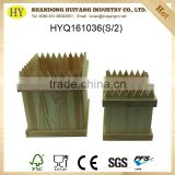 small natural unfinished fense shape wooden crates wholesale