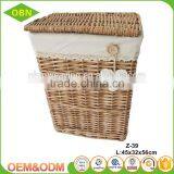 Wholesale High Quality Customized Lined Wicker Cotton Decoration of the Dirty Laundry Basket thumbnail-2