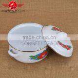 Chinese Style Hot Sale White Enamel Casserole Sets Wholesale thumbnail-4