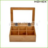 Bamboo Wooden Tea Bag and Condiment Organizer, Brown/Homex_Factory