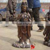 Metal Female Buddha Statue in Bronze thumbnail-1