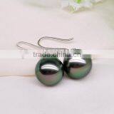 Charms 10-11mm Peacock Green Tahitian Pearl Earrings thumbnail-5