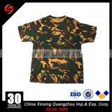 2017 New Wholesale 100% Cotton Collarless Men Woodland Camouflage Custom Tshirt thumbnail-4