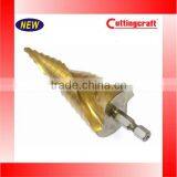 4-32mm Hex Shank TiN HSS Step Drill Bit
