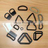 Black, White, Plastic, Nylon, Pom, D Ring, Loop, Sewable D Ring, Tri-ring, Sewable Loop thumbnail-5