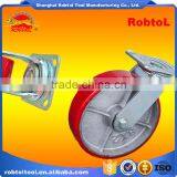 8" Castor Wheel Caster Fixed Swivel Brake Rubber Nylon pu Tpr pp