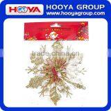 14cm Christmas Decoration Golden Snowflower thumbnail-1