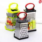 New Design Good Quality Color Plastic Handle 6 Side Stainless Steel Cheese Grater