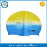 Adult Women Men Summer Rubber Silicone Swim Gel Swim Cap Flexible Durable Bathing Cap thumbnail-1