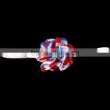 Fabric Chiffon Flower Headband With Pearl Beads Center for Kids Hair Accessories thumbnail-1