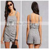 Fashion Ladies Plaid Printing Short Cami Womens Romper thumbnail-1
