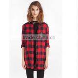 Best Selling Red And Black Plaid Shirt Wholesale Plaid Flannel Shirt thumbnail-3