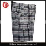 Manufacture Plaid Coated Pattern Breathable Men Pocket Shorts thumbnail-4