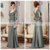 New Fashion Casual Long Sleeve Lace Beaded Sequin Evening Dress thumbnail-1