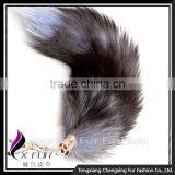CX-R-17 Cute Fox Fur Tail Custom Metal Keychain thumbnail-3