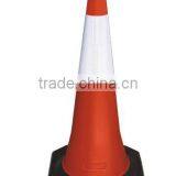 Traffic Cone With Rubber Base / Huate PE Traffic Cone With Reflective /50cm,75cm,100cm thumbnail-1