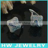 22391 Silver 925 Rhodium Earrings, 2013 Silver Earrings thumbnail-1