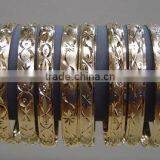 Gold Plated Bangles,Thin Bangles,Gold Bangles,Bangles Fashion,Decent Bangles,New Stylish Bangles. thumbnail-1