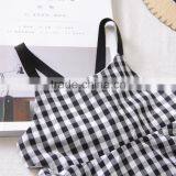 Wholesale Boutique Gingham Dress Fine Shoulder Straps Design A-word Frocks thumbnail-3