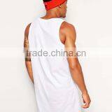 Loose Fit White Blank Men Gym Tank Tops thumbnail-2