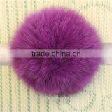 Fur Pom Pom Fluffy Genuine Fox /raccoon/rabbit Fur Ball Keychain Fur Key Ring Fur Bag Charm Women Bag Accessories thumbnail-4