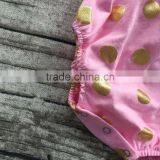 New Design Baby Girls Clothes Toddler Romper Pink Gold Polka Dot Romper With Headband thumbnail-3