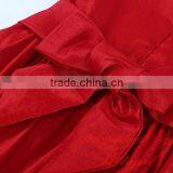 Hot Selling Red Girls Dresses Decorated With Big Flower Fashion Solid Kids Vestido Wholesale Child Wear thumbnail-6