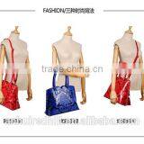 R1849H Women's Chinese Style Element Handbag Flower Pattern PU Leather Purse Handbags thumbnail-3