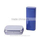 R1841H Rectangle Sliver Metal Hinged Tin Containers for Candy Chewing Gum thumbnail-4